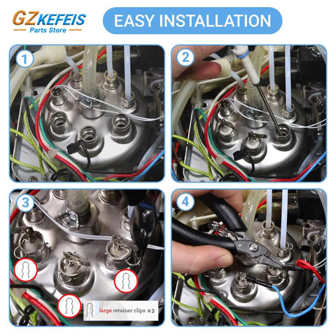Top Notch Swap Steam Probe Kit Compatible With Breville Sage Dual Boiler And Oracle Touch With Fresh O Rings installation steps on espresso machine.