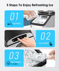 Steps to use Nugget Ice Maker Countertop With Self Cleaning Delivers 44 Lbs In 24 Hours Of Chewable Nugget Ice Pellet Style