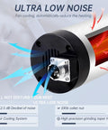 Beefy 1500W Air Cooled CNC Spindle Motor with ER16 collet nut and air cooling system for low noise operation