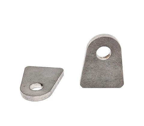 Rugged Universal Shock Mount Kit With Weld On Tabs For D Rings Clevis Shackles And Heim Joints One Half Inch Bolt Hole And One Point Five Inch Flat Bottom Tabs Designed For Off Road Builds, steel tabs
