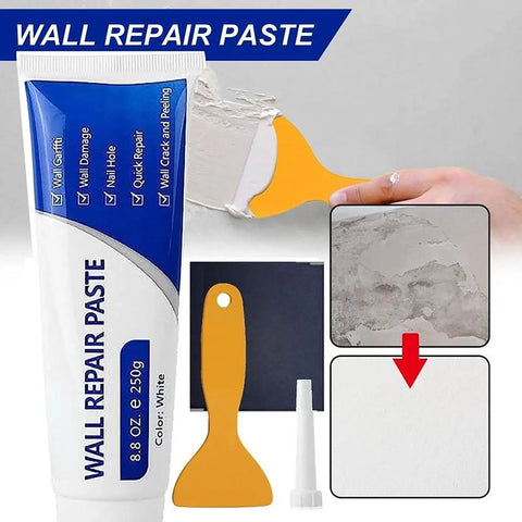 Drywall Patch Repair Kit 250g with scraper, quick dry putty for holes, cracks, dents on concrete, waterproof, DIY wall fix