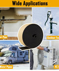 Self Adhesive Pipe Insulation Tape For Outdoor Water Lines 2 Inch By 16.5 Ft Foam Wrap for HVAC and AC Lines Black Weatherproof Use