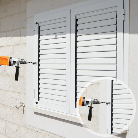 24 Set 3 Inch Shutter Fasteners With Black Vinyl Caps, Stainless Steel 304 Exterior Window Hardware For DIYers installation view
