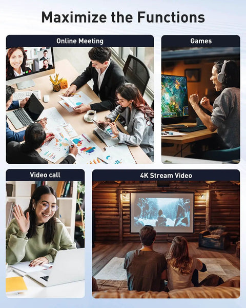 Online meeting, gaming, video calls, and 4K streaming facilitated by Fast 1300Mbps USB WiFi Adapter For PC And Laptop With Dual 5dBi Antennas