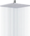 16 Inch Square Stainless Steel Rainfall Shower Head High Pressure Chrome Finish With Silicone Jets For Wide Coverage And Strong Water Flow