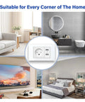 Premium White Tempered Glass Wall Socket With Rock Solid Build And Straight Up Hassle Free Install Plus Killer USB Type C Fast Charging For Israel Standard Home Wiring in a modern living space.