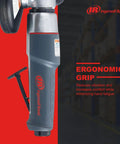 Tough As Nails Air Angle Grinder And Cutoff Tool With 4.5 Inch Wheel And 12000 RPM Motor featuring ergonomic grip for comfort.