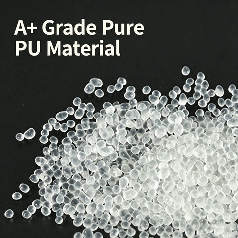 High Pressure PU Air Hose Built As A Workhorse With Hella Kink Resistance And A Slick Flexible Design delivering clear PU material granules.