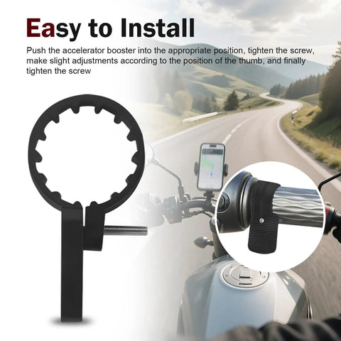 Rider Approved Setup For Guys Who Hate Wrist Strain These Universal Motorcycle Throttle Mounts shown mounted on handlebars for easy installation.