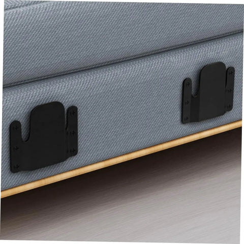 Heavy Duty 4 Piece Iron Sectional Sofa Connectors, No Sweat Install Couch Joint Brackets, Durable Furniture Hardware That Snaps Into Place For All Day Lounge Comfort