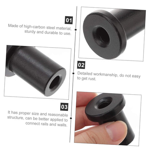 5 Pack Replacement Spacers For Sliding Barn Doors Wall Track Hardware Kit Durable High Carbon Steel Spacers With Matte Black Finish