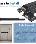 Push Bar Panic Exit Device For Doors Black Finish UL Listed Grade 1 ADA Emergency Exit Bar With Reversible Roller Striker FS750B