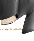 Close-up of non-slip, breathable leather dashboard cover mat, black line for Hyundai Sonata 2011-2014, showing texture detail