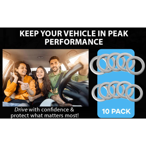 Family driving with 10 pack of Honda And Acura Rear Differential And Automatic Transmission Plug Washers Aluminum Crush Washers