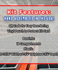 Kit features list with dimensions and compartment details for All In One Stainless Steel Hex Flange Screws Bolts Nuts Kit With 232 Pieces