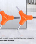 3 Way Y Hex Wrench Set For Bikes With Internal Hex Torque Spanner, carbon steel hex keys in 2.5-8mm, orange handles