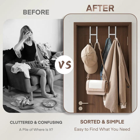 Heavy Duty Over The Door Hooks 2 Pack White Z Shape Coat Hat And Bag Hangers Zero Hassle Installation Holds Like Crazy Fits Thicker Doors Real Space Saving Upgrade For Any Room In Your House