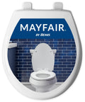 Soft Close Toilet Seat With Durable Plastic Construction Extra Stability Bumpers And Secure Hinges Made In USA Round White