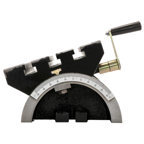 Tilting Milling Table 7x5 Inch With 0 To 45 Degree Adjustable Swivel Angle Plate 3 T Slots Heavy Duty Crank Handle Cast Iron Milling Jig