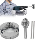 Mini Lathe Chuck Set Self Centering Zinc Alloy 3 Jaw And 4 Jaw Chucks With Connecting Rods For Woodworking Lathe And Electric Drill