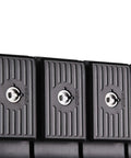 Solid As A Rock Pair Of Internal Hot Swap Drive Cages with sleek aluminum chassis and secure keyed locks for SAS SATA discs.