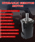 Char-Lynn 4000 Series Beefy Hydraulic Motor 15.4 Cu In Displacement SAE B 4-Bolt Flange 1.25 In Keyed Shaft Clockwise Rotation