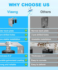 Comparison of sliding gate roller kits showing differences in back plate, hole count, thickness, and durability features.