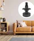 Living room with sofa and inset image of Beefy Three Eighths Inch Sixteen Thread Adjustable Leveling Feet Furniture Levelers
