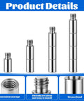 Heavy Duty 20 Piece Scrapbook Extension Posts And Bookbinding Screws Rust Proof Copper 12 Millimeter Spacer Rings for Plug And Play Photo Album Refills No Fuss Craft Supply Kit showing variety of posts.