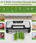 95kPa Vacuum Sealer Machine with Dual Pump Vacuum and Inflate Modes on kitchen counter