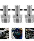 3 Piece Stainless Steel Needle Grease Fitting Extension Kit For Zerk Gun Heavy Duty Semi Truck And Lawn Mower Hydraulic Lubrication System Leakproof Silver Replacement To Keep Shop Rig Rollin Sick Like New Ultra Premium Grade Metal Build, three fittings