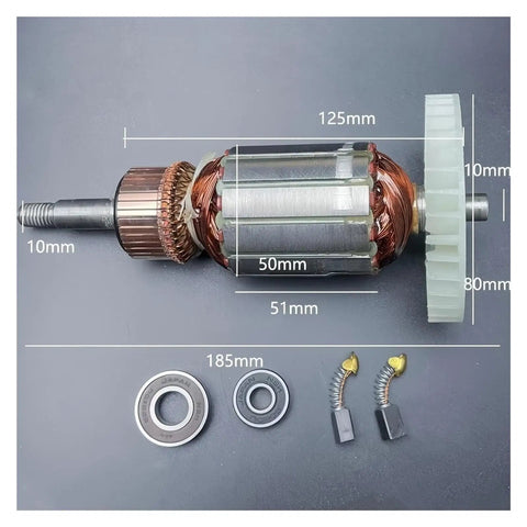 Heavy Duty Replacement Armature Rotor Slotting Machine For Electric Power Tool Repair Parts Model 3803 And 3803A, detailed view with measurements.