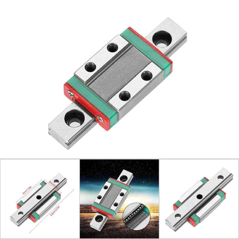 9mm Miniature Linear Rail with Bearing Steel Block for Mini Rail Systems, Ball Retainer Design, Lubrication System, 55mm Travel