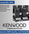 Six Station All In One Charger Tray For KSC 35SK Radios, 6 Slot Dock with Kenwood radios in use