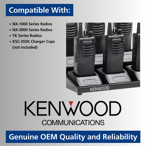 Six Station All In One Charger Tray For KSC 35SK Radios, 6 Slot Dock with Kenwood radios in use