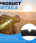 Binoculars capturing the sunset with Telescope Adapter Ring M48 To M42 Female To Male Thread 0.75 mm Pitch Aluminum Alloy Step Up Ring inset