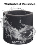 Three Pack Foam Sleeve Filter Replacements For Wet Dry Vacs 5 Gallon And Up Compatible With Vacmaster Genie And Shop Vacuums VF2001 Foam Filters For Your Vacuum Cleaner shown with water indicating washability.