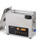 6L Dual Frequency Ultrasonic Cleaner With Heater And Timer, Pro Grade Digital Stainless Steel Cleaning Machine with lid open