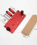 Pro Grade Precision Coping Sled For Router Table Rail Guide with components and safety features, 395mm x 200mm