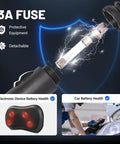 3A fuse for Ready To Roll 12 Volt Car Charger Adapter with extra long power cord cable for Snailax Comfier back massage cushion.