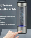 Portable 3 In 1 Hydrogen Water Ionizer Bottle With Quick Three Minute Hydrogen Production with hand pressing button