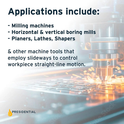 Image showing applications for Way Oil 68 Premium Heavy Duty Industrial Lubricant For Milling Machines And Other Machine Tools.