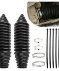Pro Grade Rack And Pinion Boot Kit with Dustproof Silicone Inner Tie Rod Boot Set, Bellows, Cable Ties, Clamps for Cars and SUVs