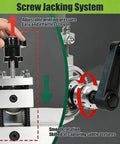Beefy Heavy Duty Steel Roller Frame Assembly For Printmaking Machines Includes Manual Etching Press Lever Desktop Flatbed Printing Components Plate Holder And Linoleum Studio Artwork Accessory screw jacking system