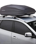 Vista XL Rear-Opening Cargo Box Black 18 Cu Ft UV-Resistant ABS Roof Rack Storage tool-free mounting on car roof