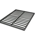 Heavy Duty King Box Spring 2 Inch Low Profile Metal Bed Base Featuring Dense Steel Slats That Support Up To 3000 Pounds visible from side angle.