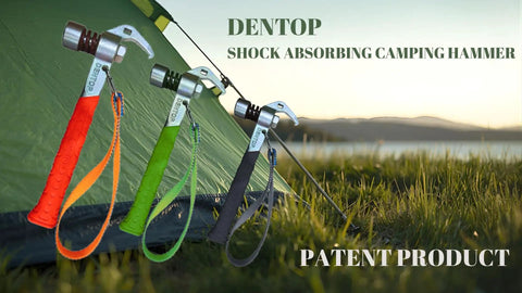 Heavy Duty Shock Absorbing Camping Hammer Low Vibration Mallet with ergonomic grip for gentle use on camping trips.