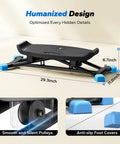 Durable Balance Board With Pro Strength Resistance Bands Home Cardio Stepper, 29.3x11.8x6.7in, smooth pulleys and anti-slip feet.
