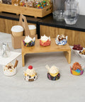 Greaseproof Cupcake Liners 4000 Pack, 4 Oz Disposable Muffin Cups For Oven Or Freezer on display with cupcakes