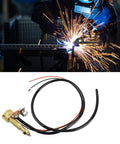 Euro Central Connector Torch Conversion Kit For MIG Welding Panel Socket Upgraded Welder Gear shown with sparks during operation